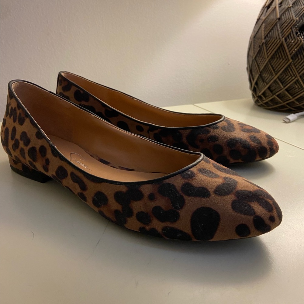 Jessica Simpson Leopard Ballet Flats 7.5